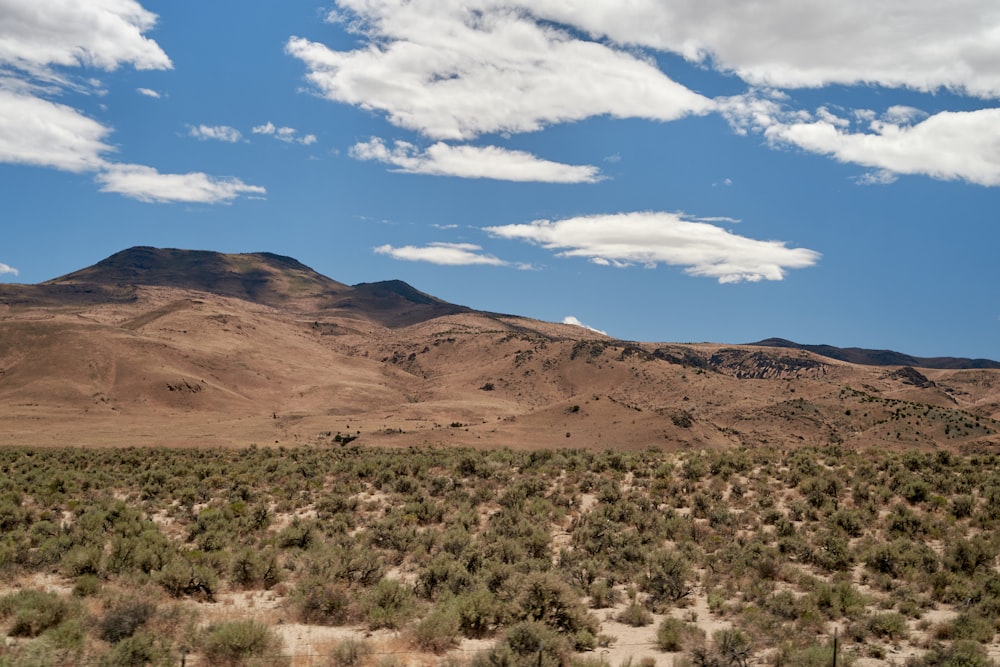 a desert landscape with hills