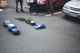a group of toy cars