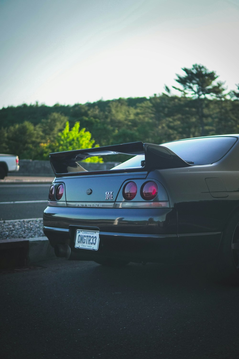 a car parked on a road