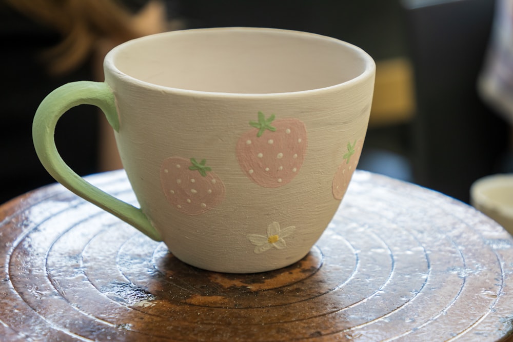 a teacup on a table