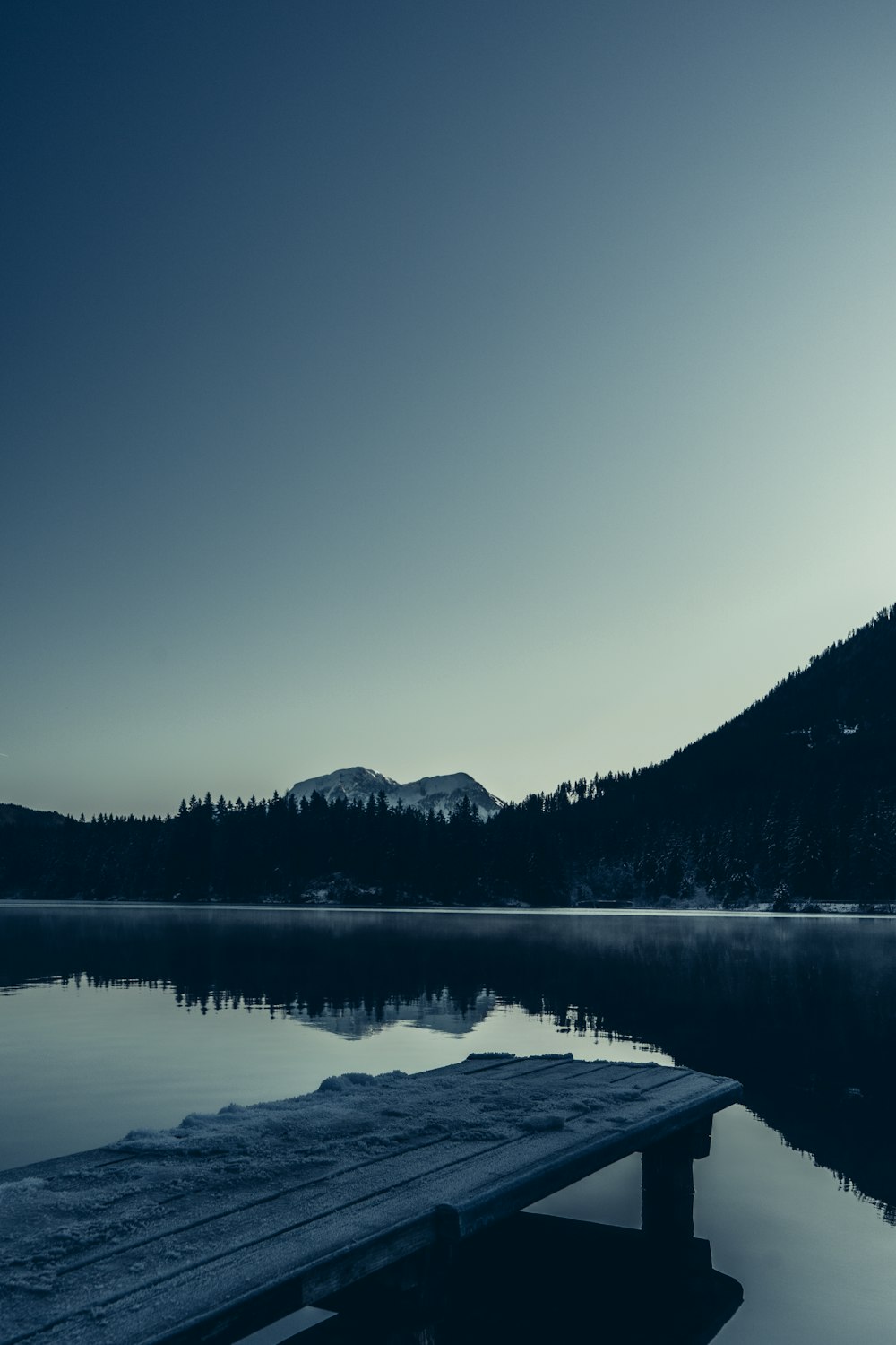 a dock over a lake