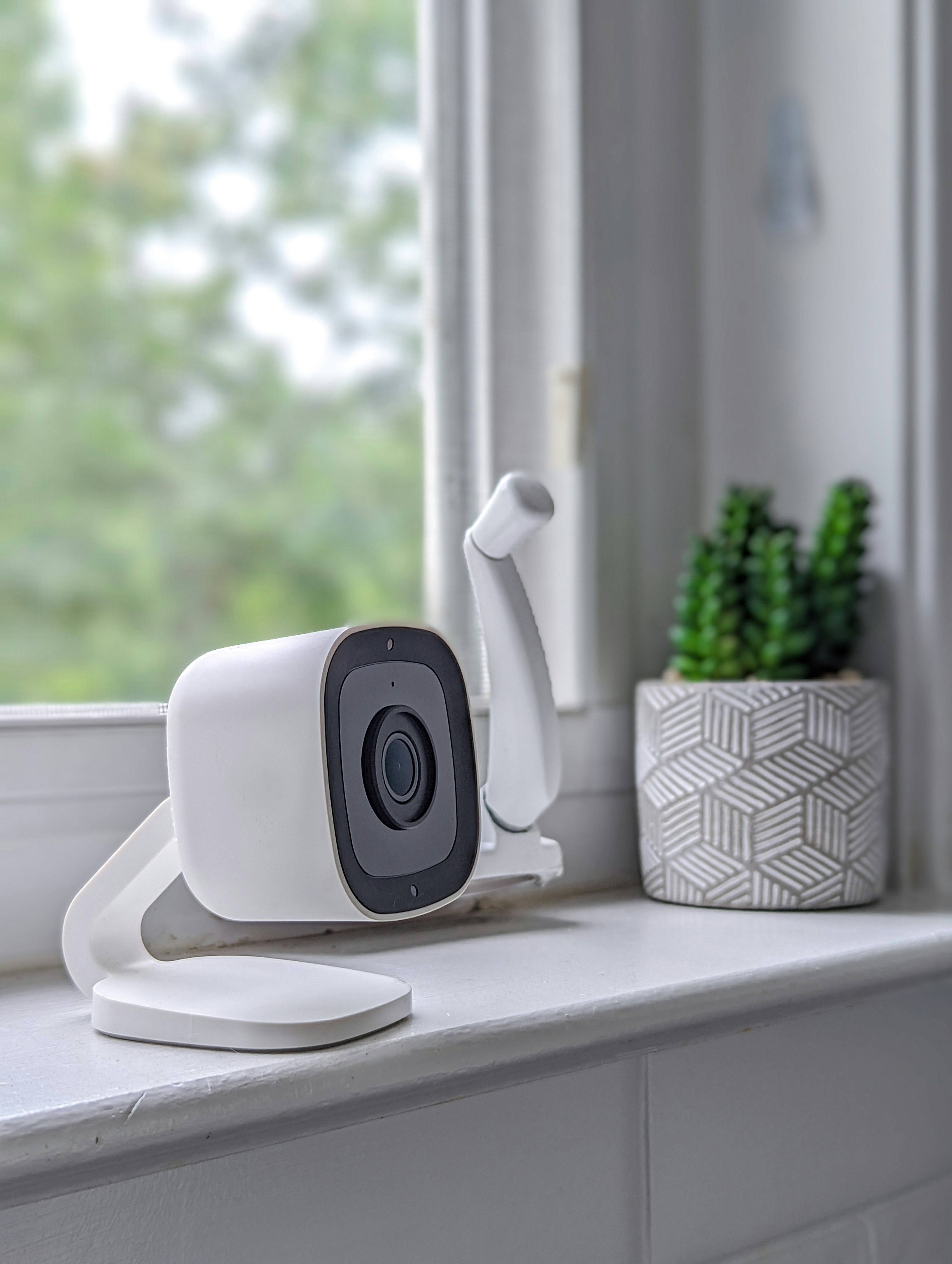 A small home security camera