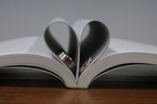 An open book with heartfelt love letters inside.