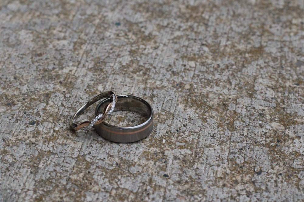 a ring on a stone surface