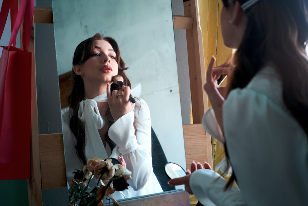 a woman talking on a cell phone