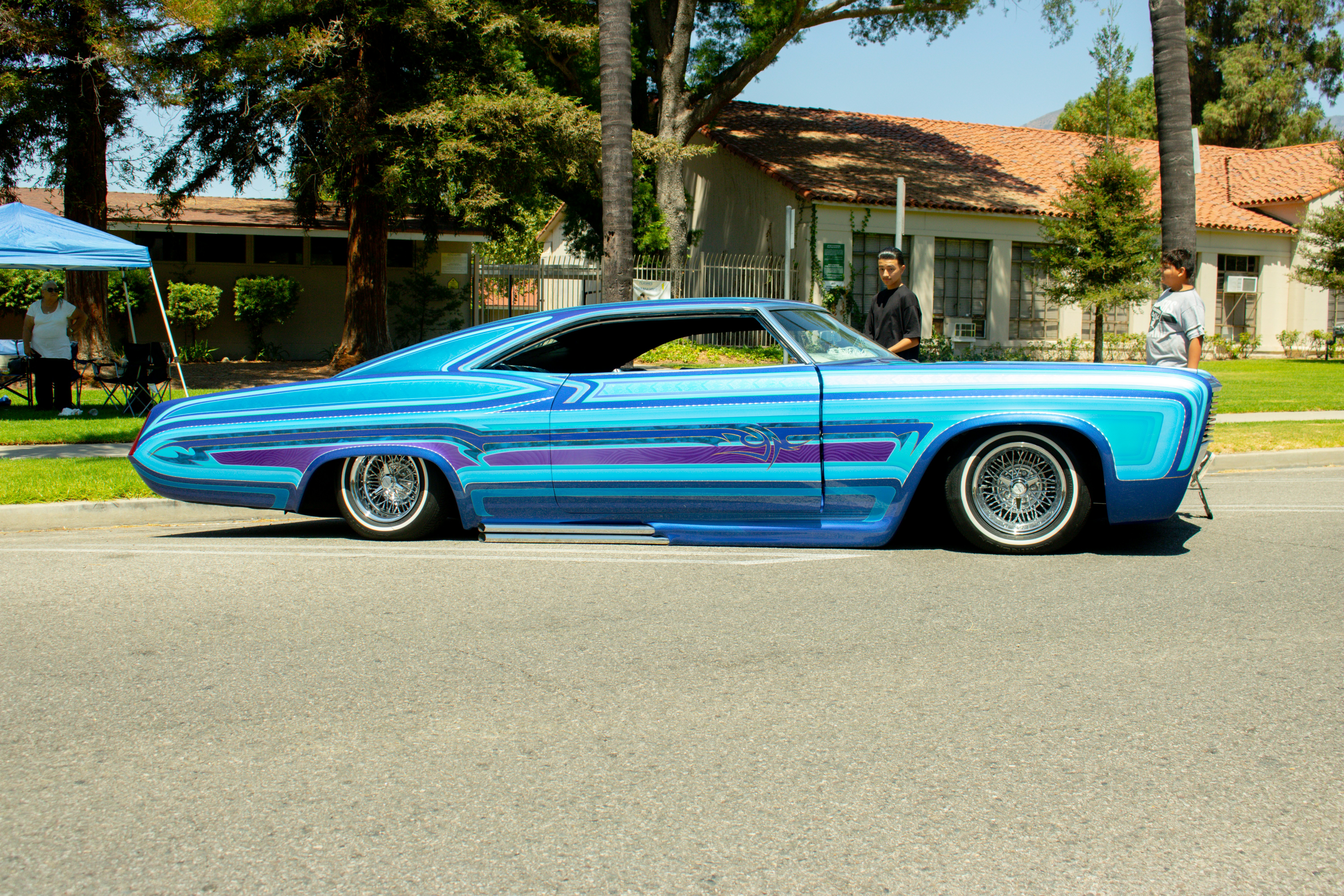 a car parked on the side of the road