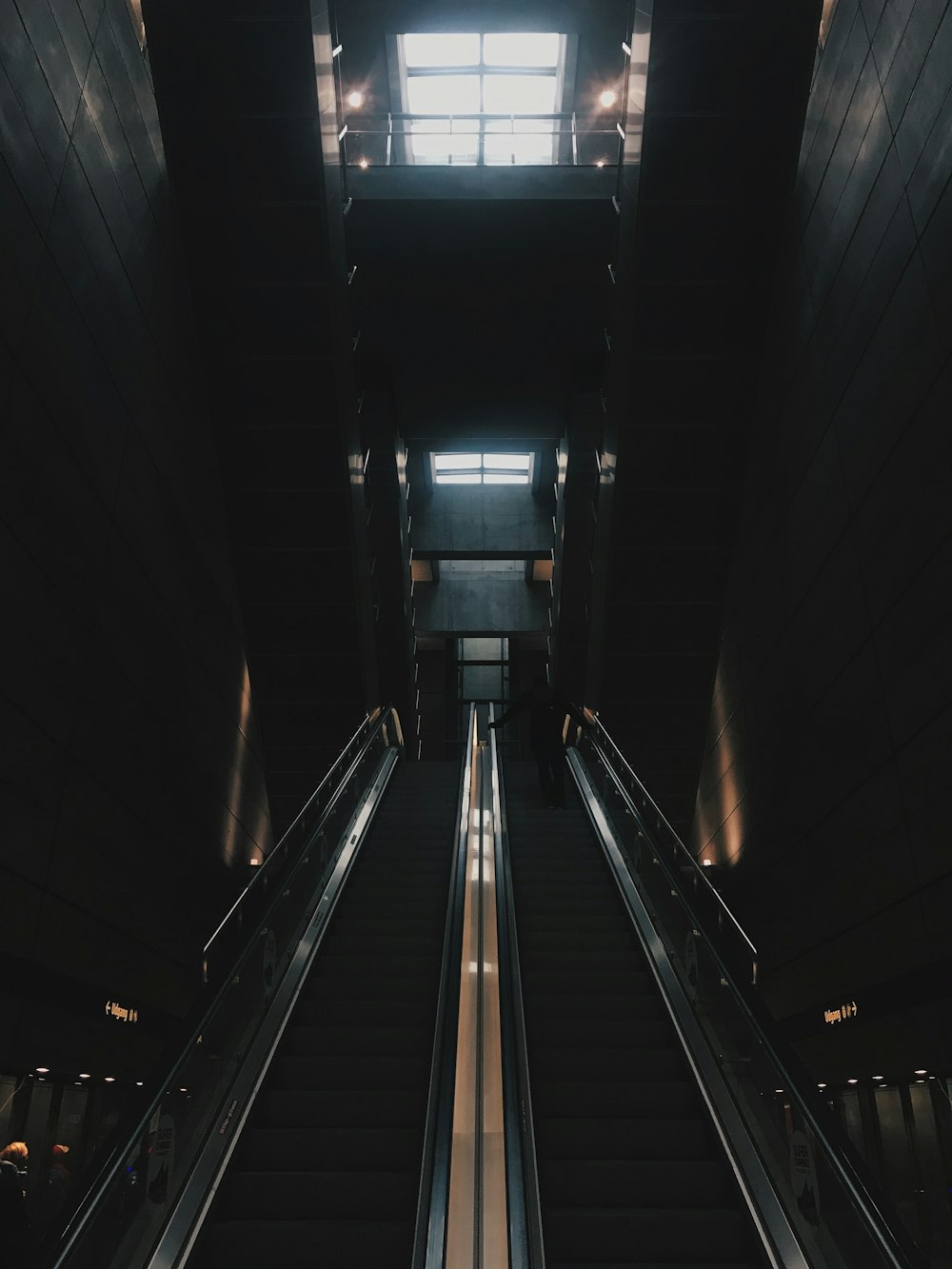 a staircase in a building