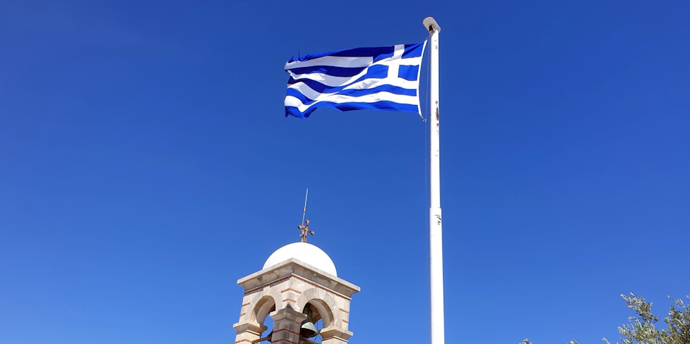 a flag on a flagpole