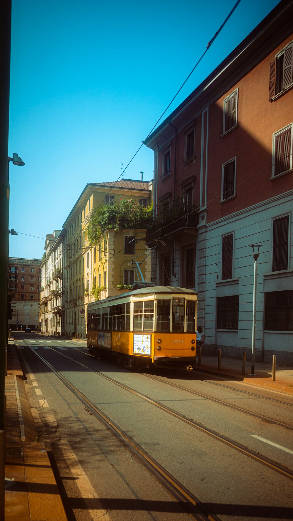 a trolley on a street