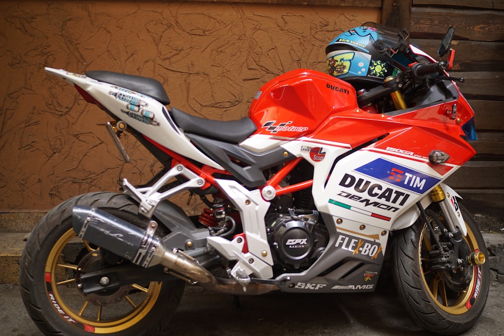 a motorcycle parked on pavement