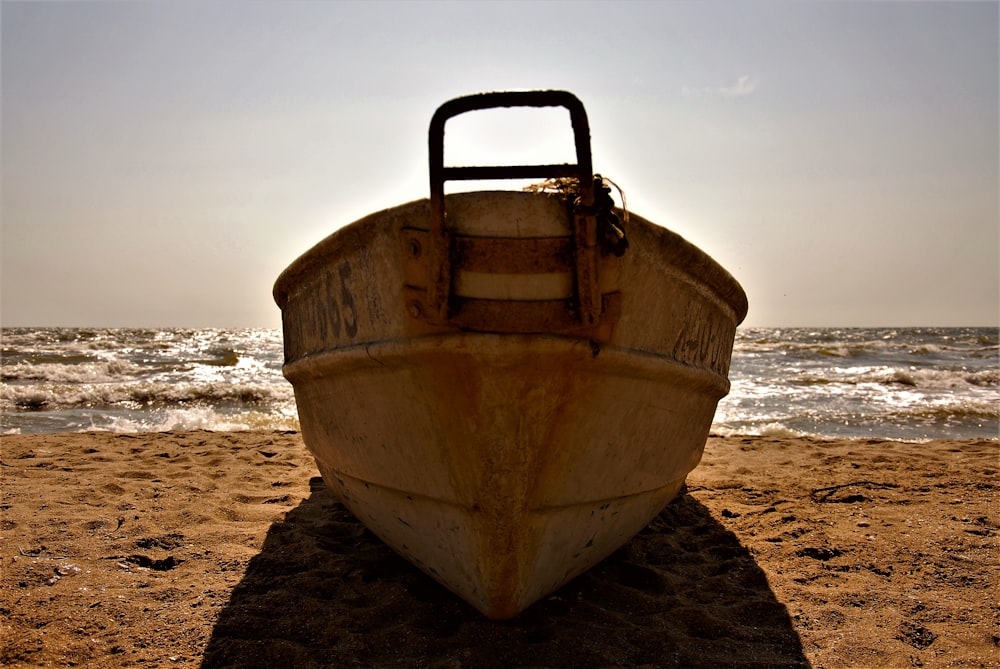 a boat on the beach