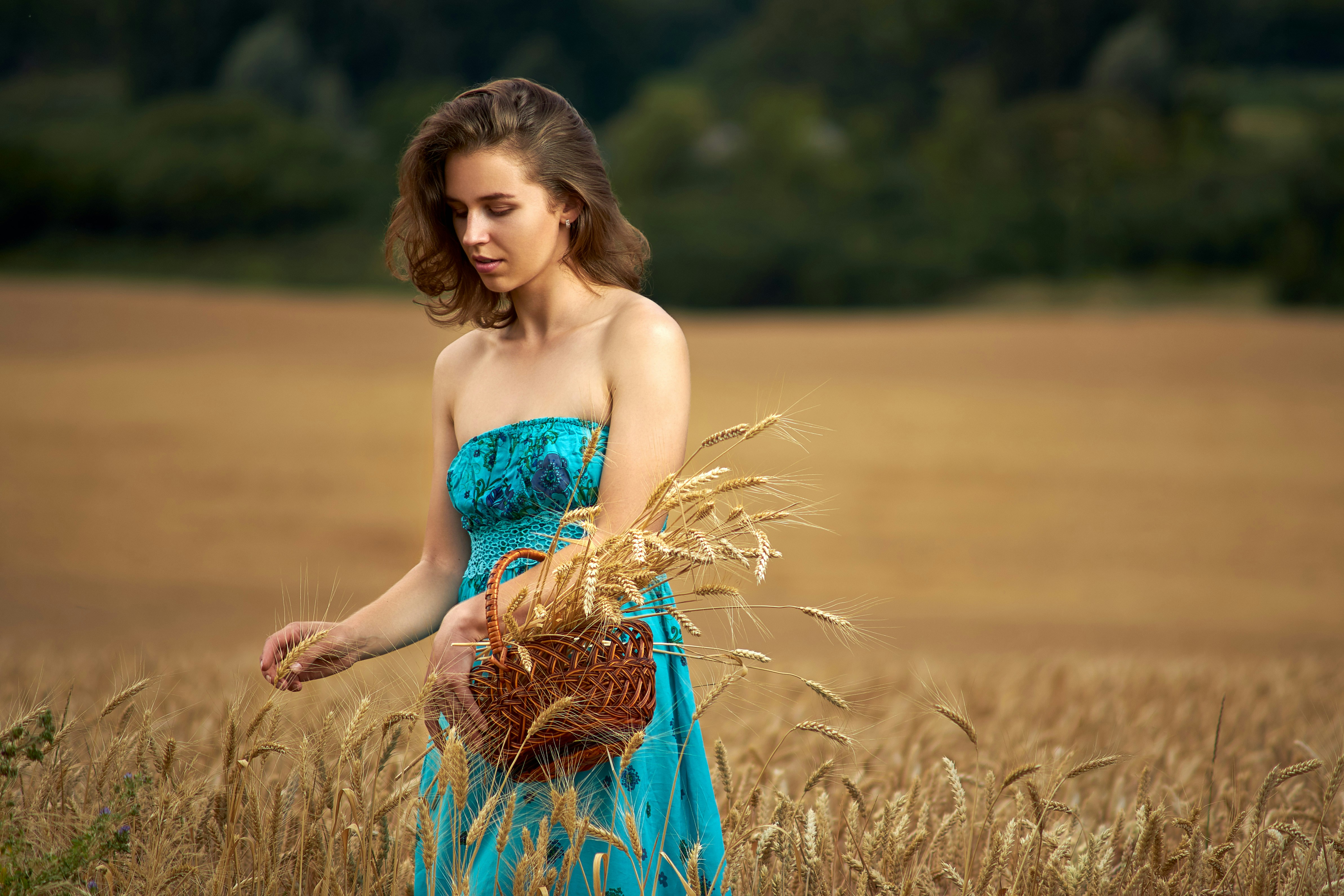 a person in a garment in a field