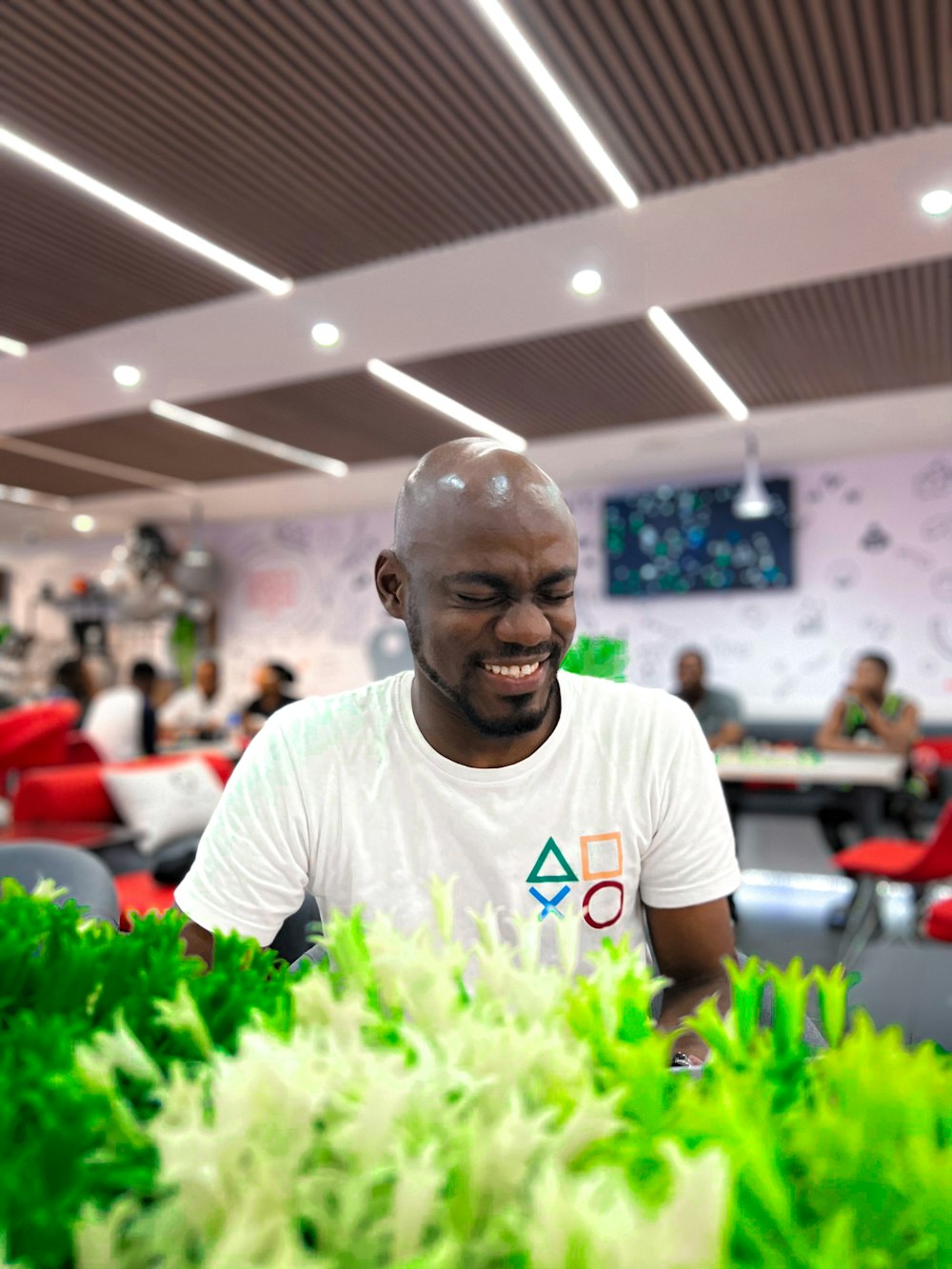 a man sitting at a table