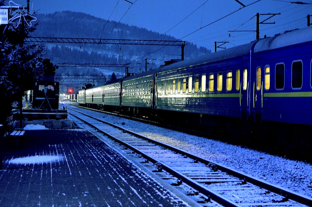 a train on the railway tracks