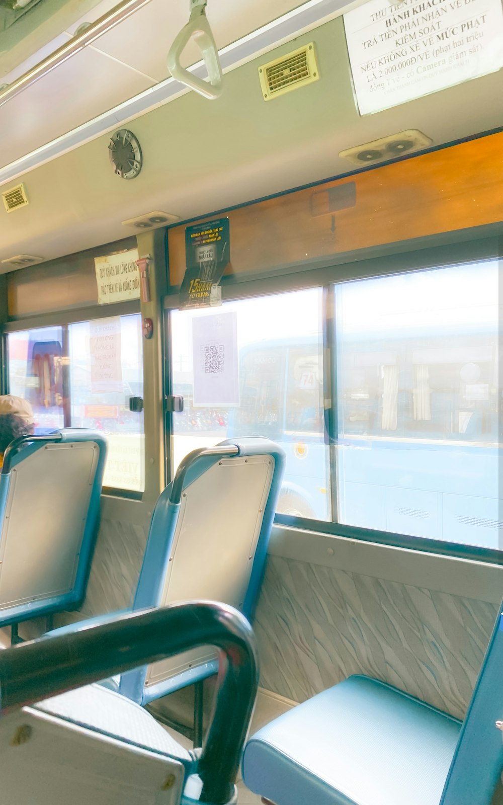 the inside of a train