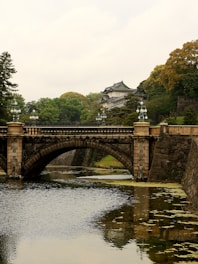 a bridge over a river