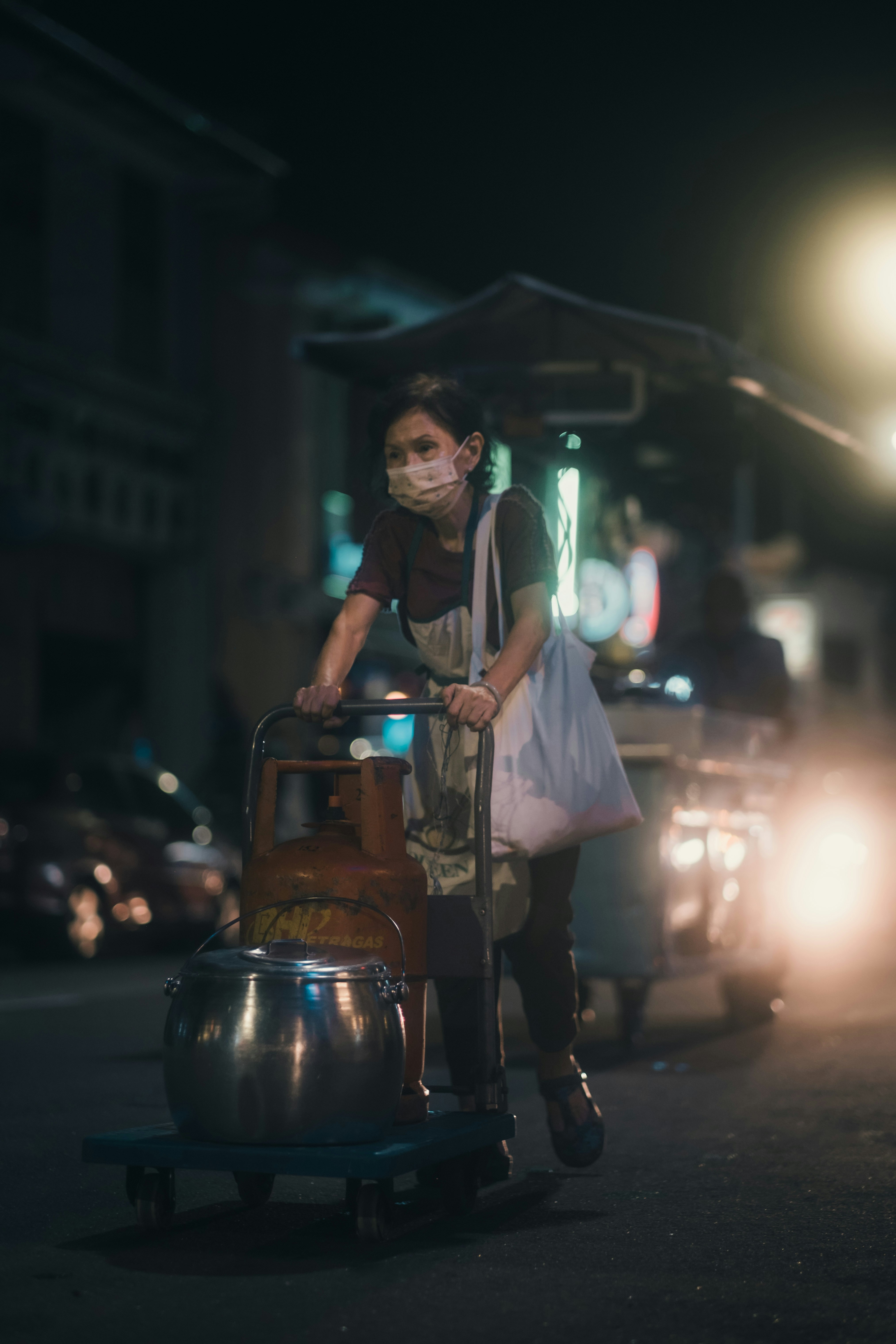 a man with a beard on a scooter