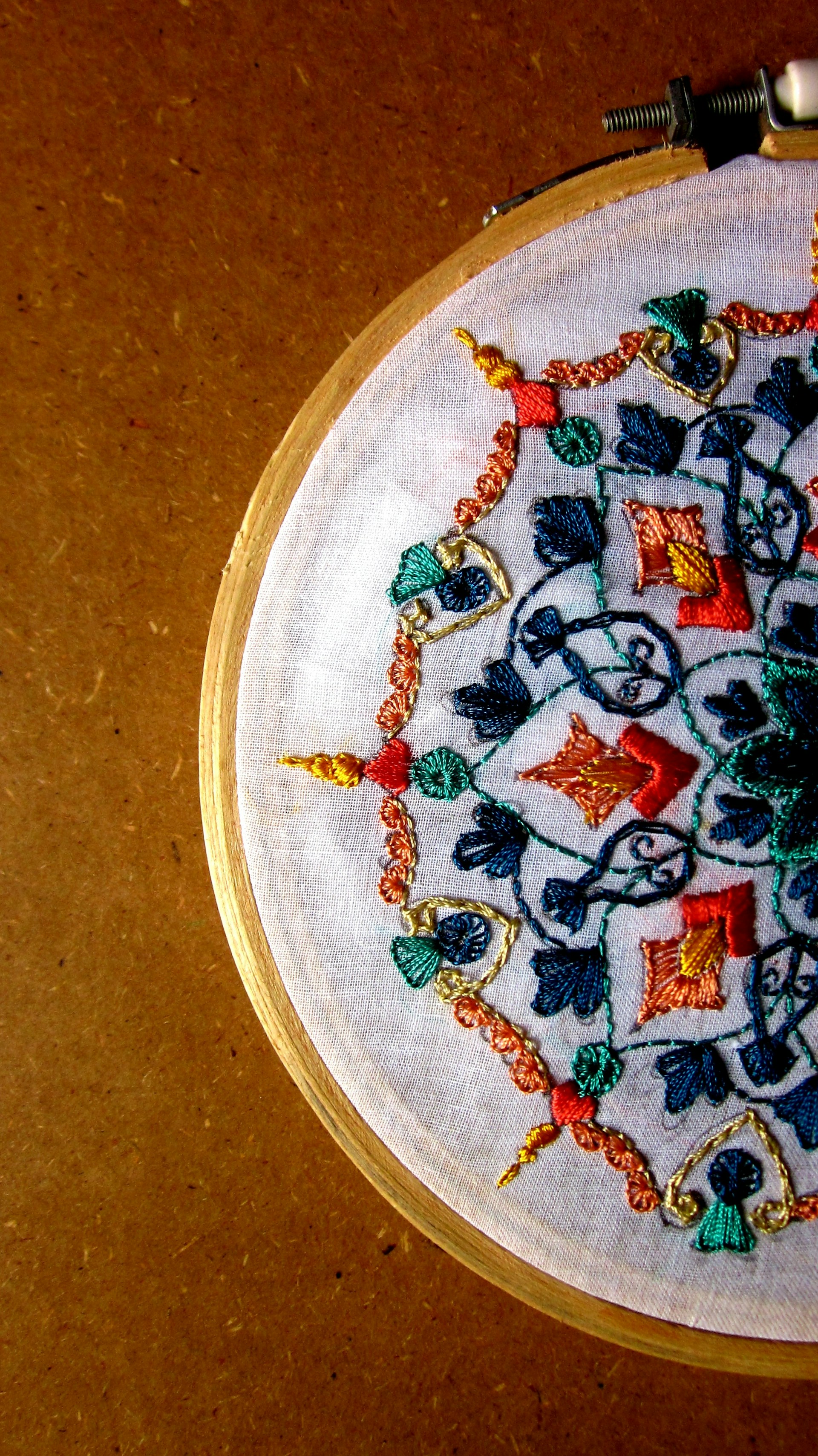 a plate with a design on it