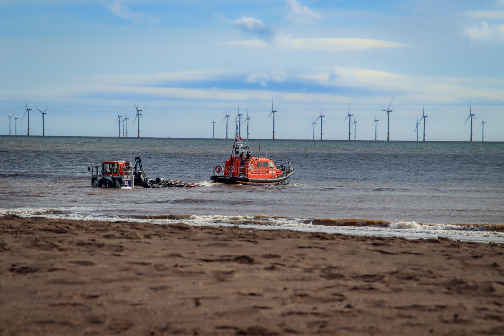 a few boats on the beach