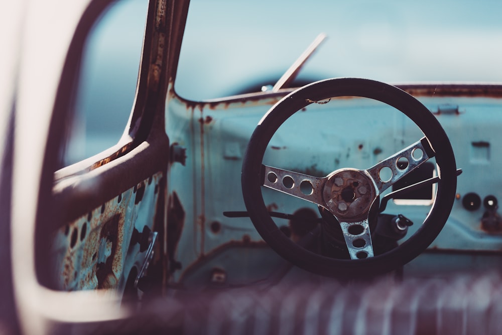 a close up of a car wheel