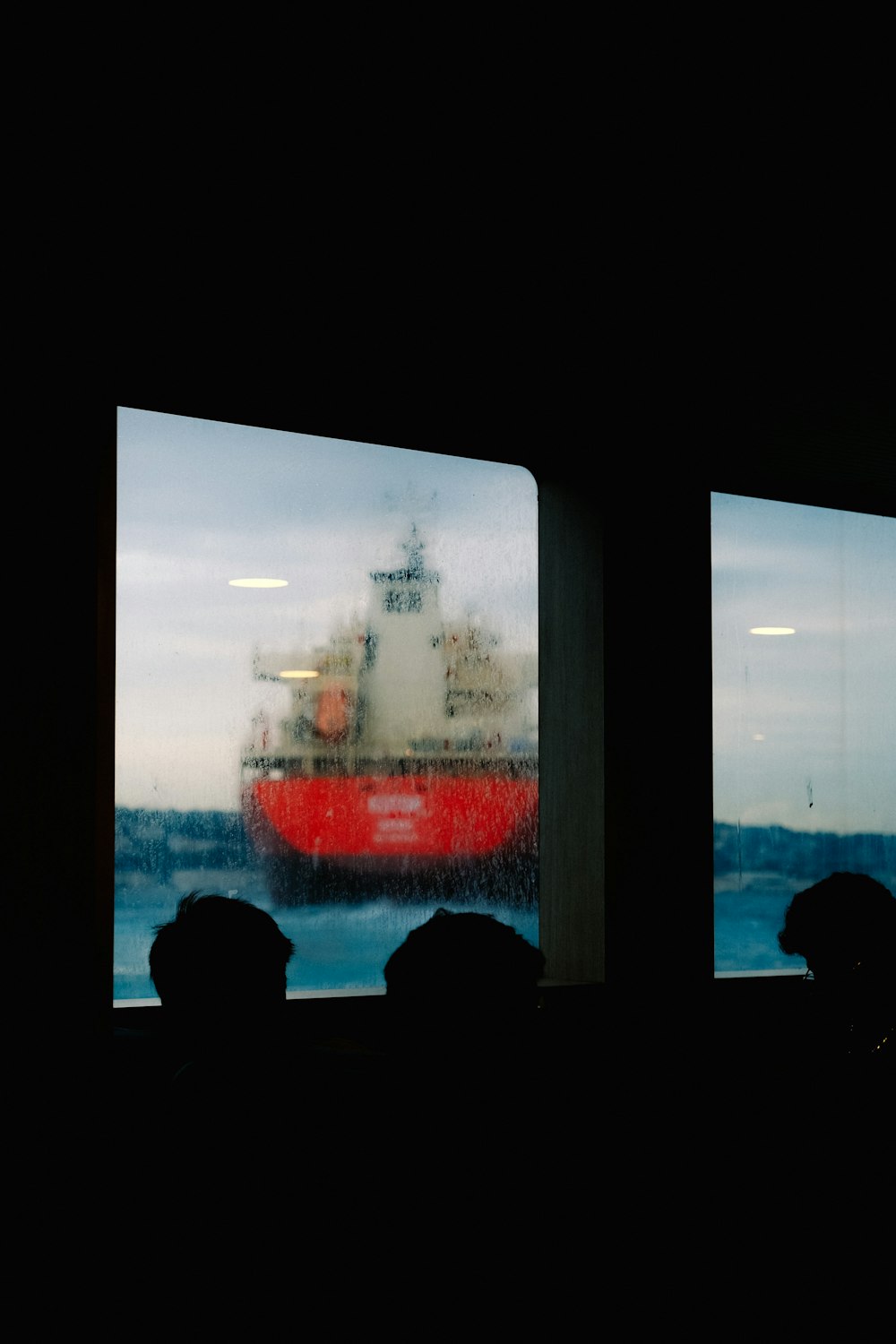 a large ship in the water