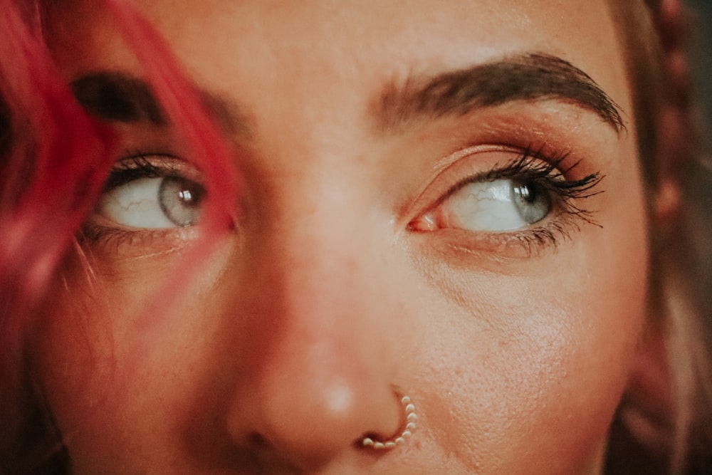 close-up of a woman's face