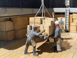 a few men working on a project