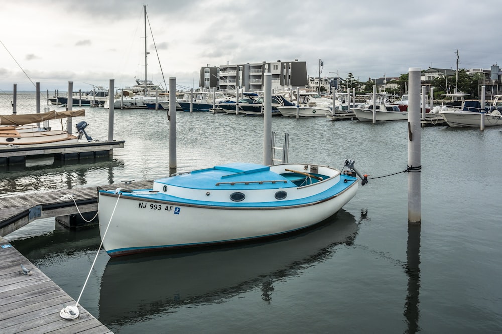 a boat docked at a pier