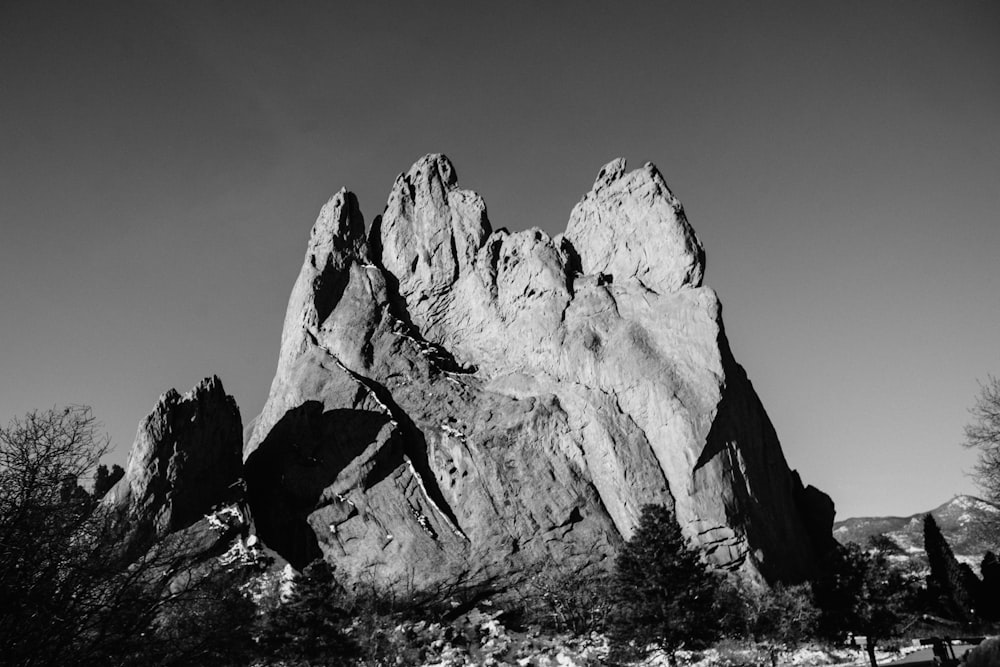 a large rock formation