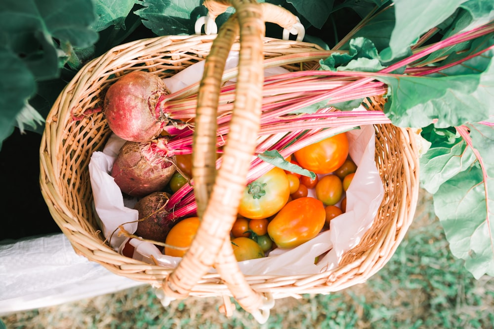 a basket of vegetables