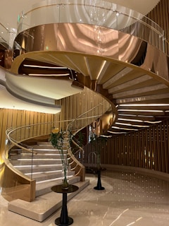Elegant staircase design blending traditional and contemporary styles