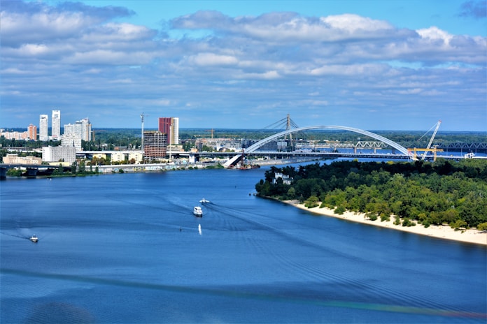 a bridge over a river