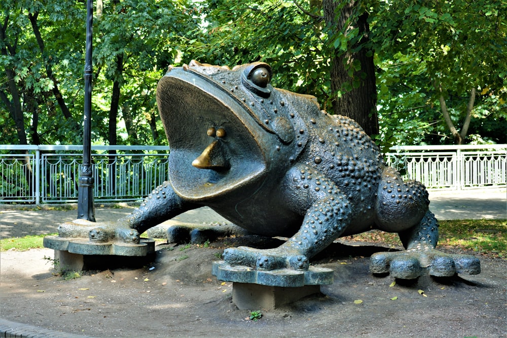 a statue of a fish