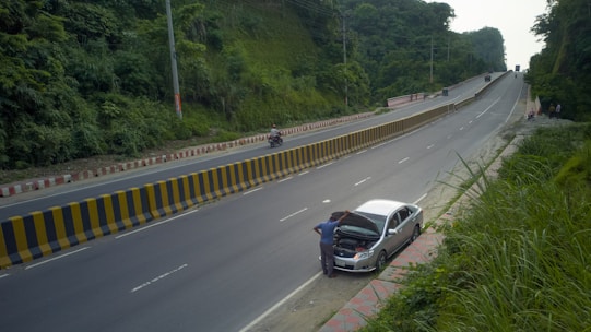 a car on the road