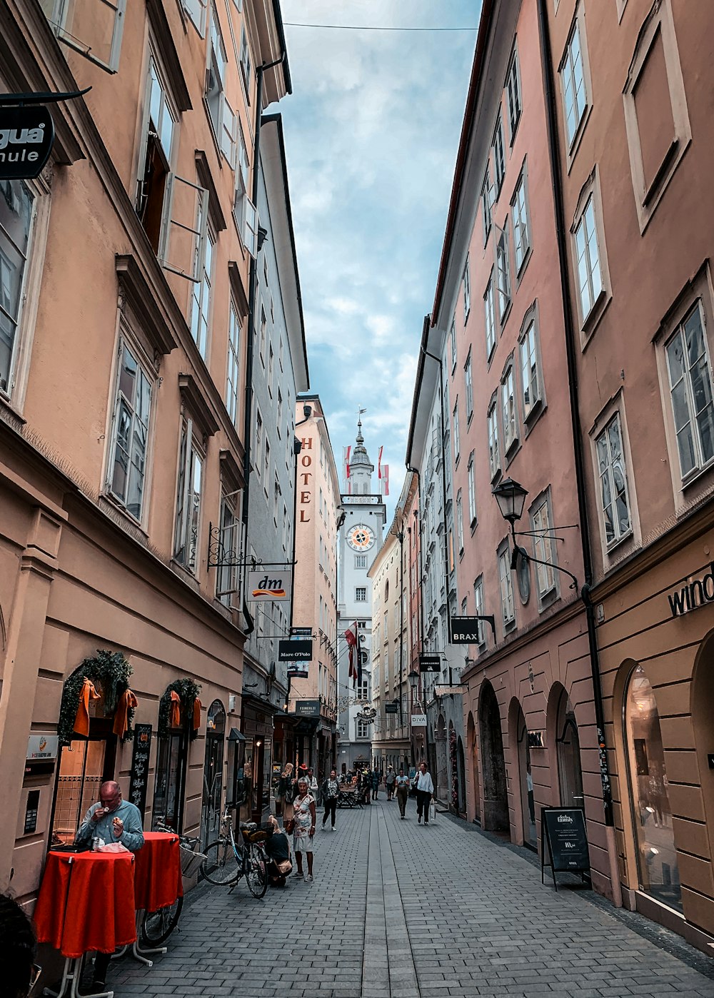 a street with buildings on both sides