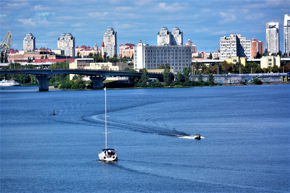 a boat sailing in the water