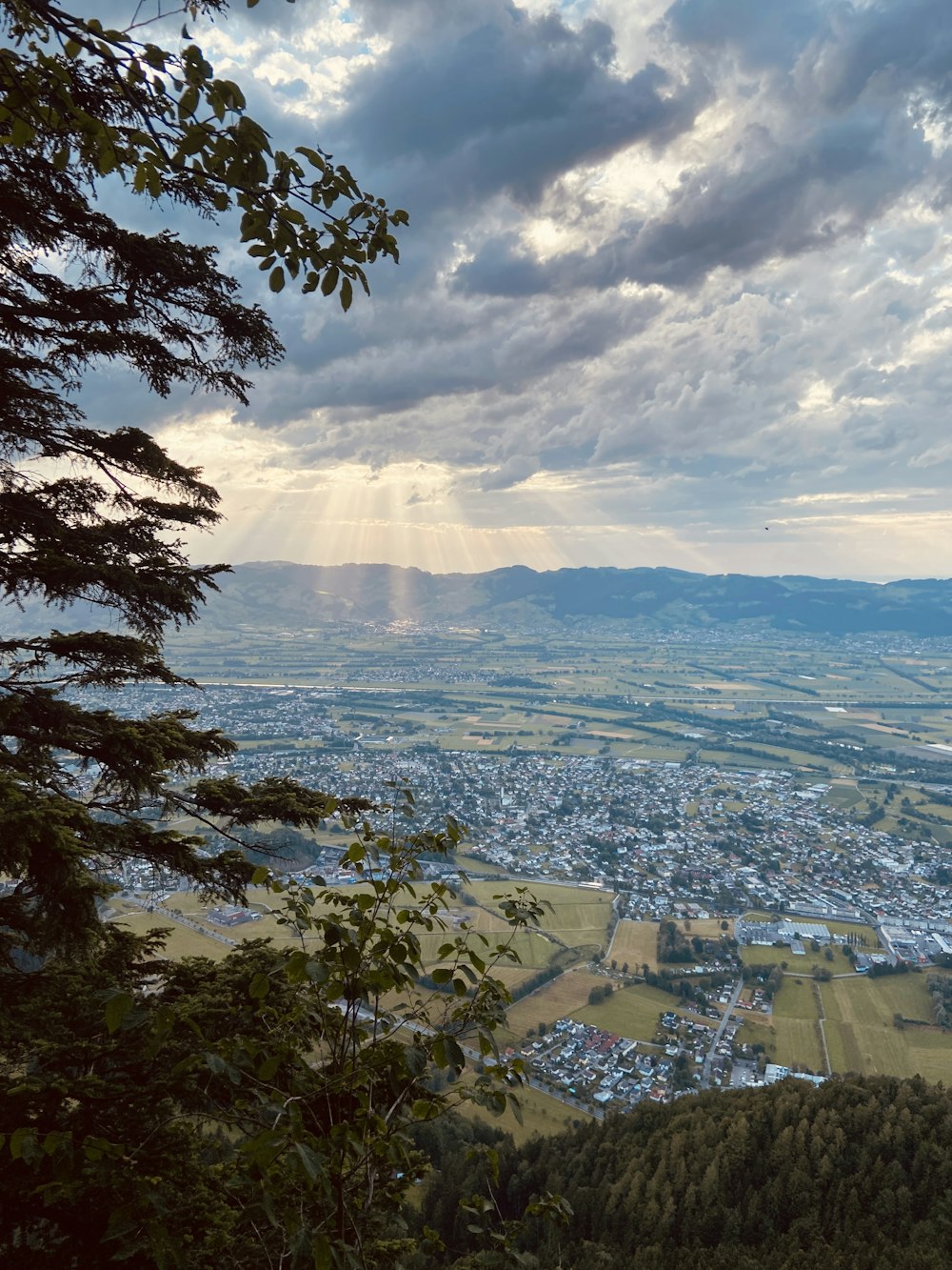 a city with a river running through it