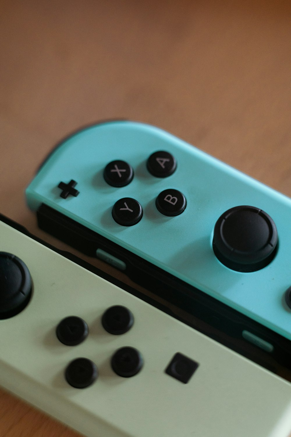 a close up of a game controller