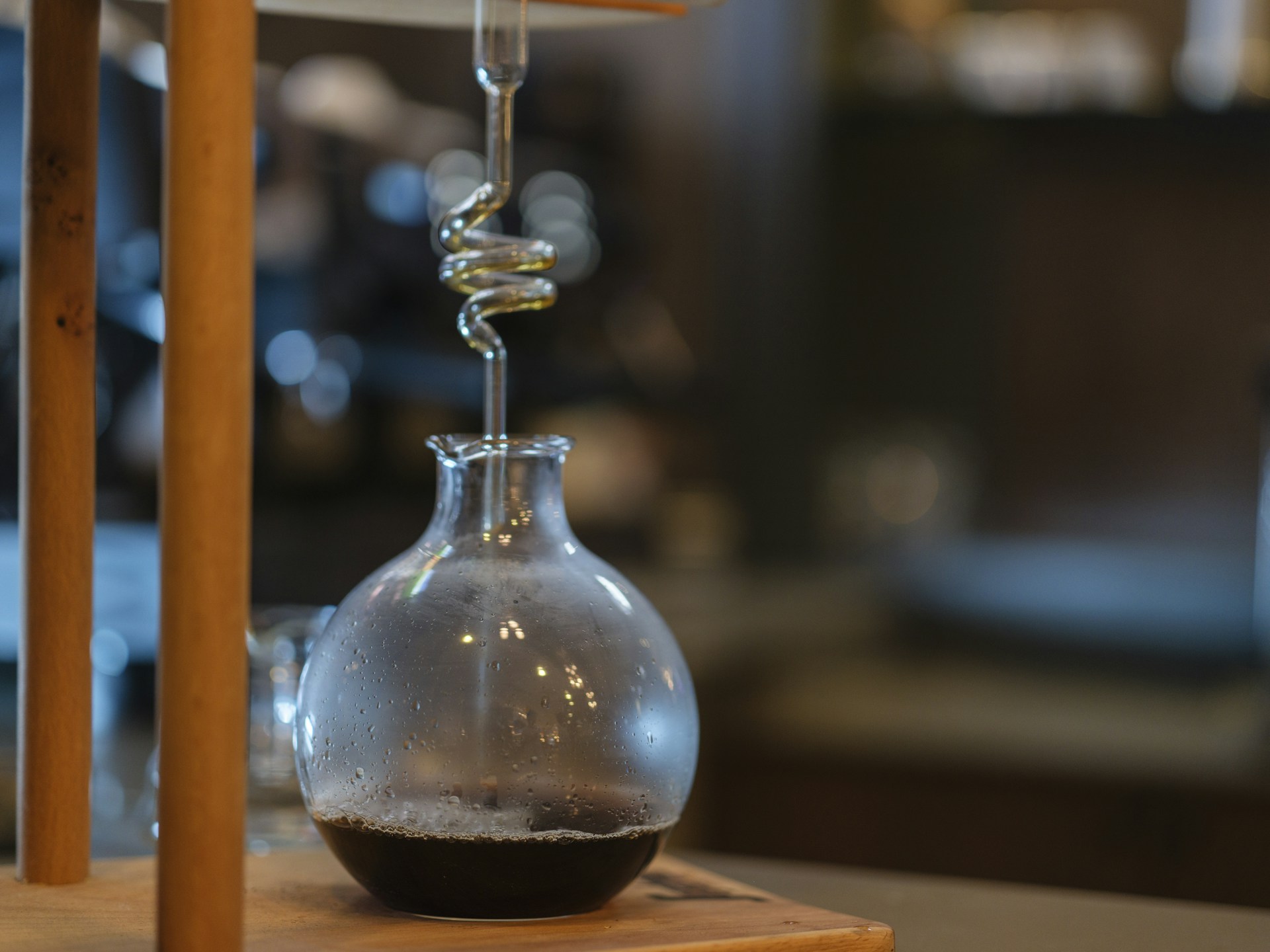 a drop of water being poured into a glass