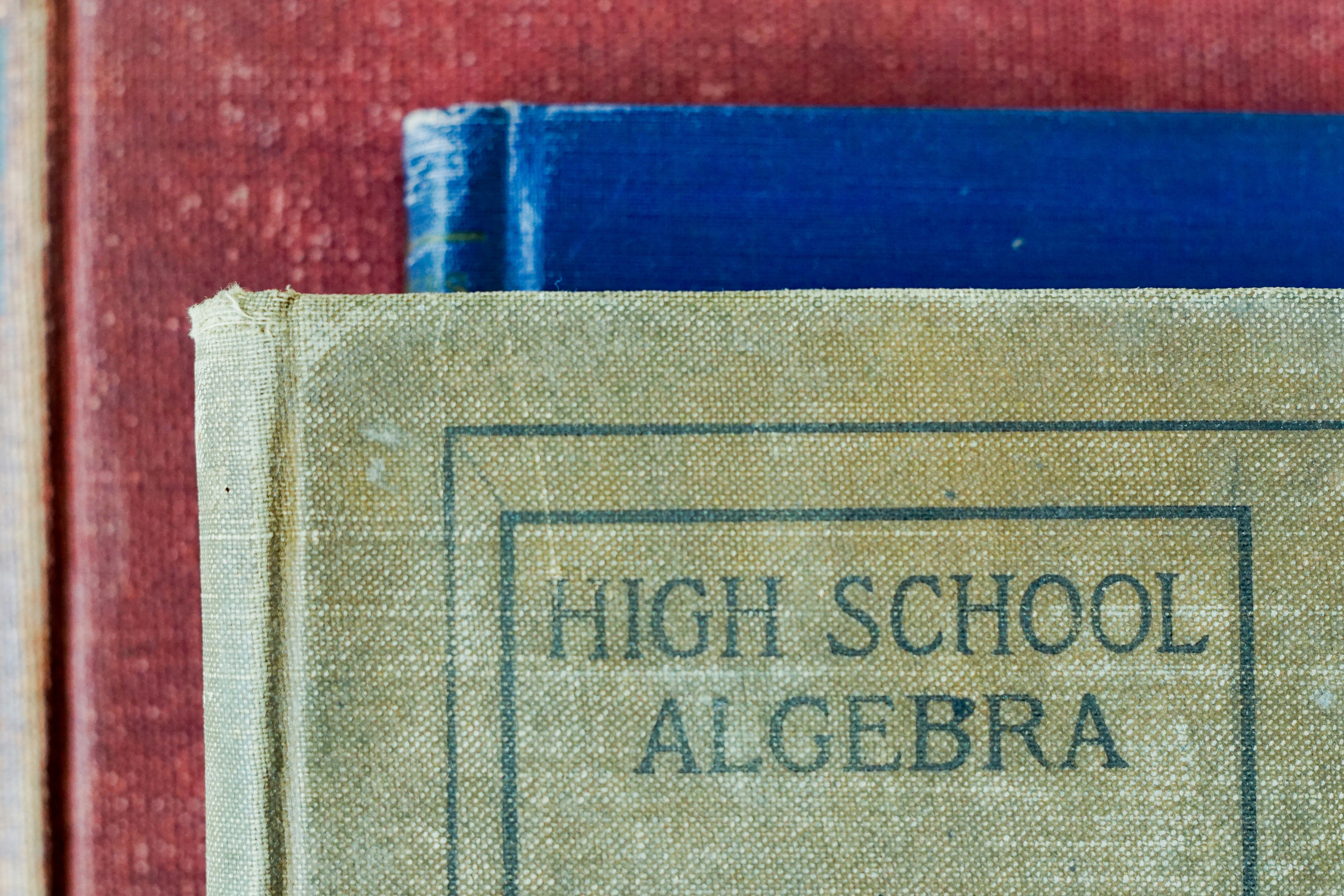 Vintage high school textbooks