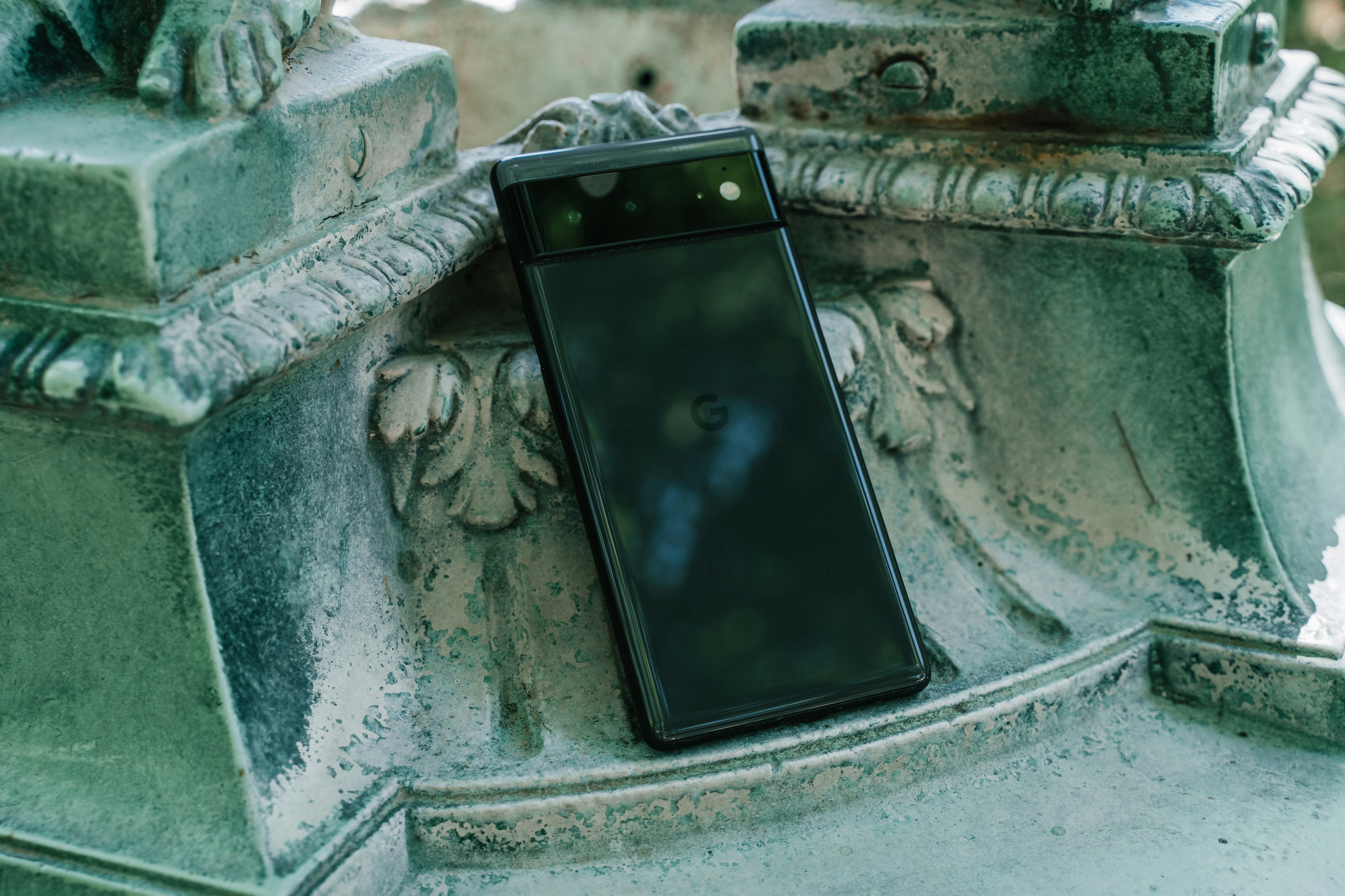 a stone structure with a square hole in it