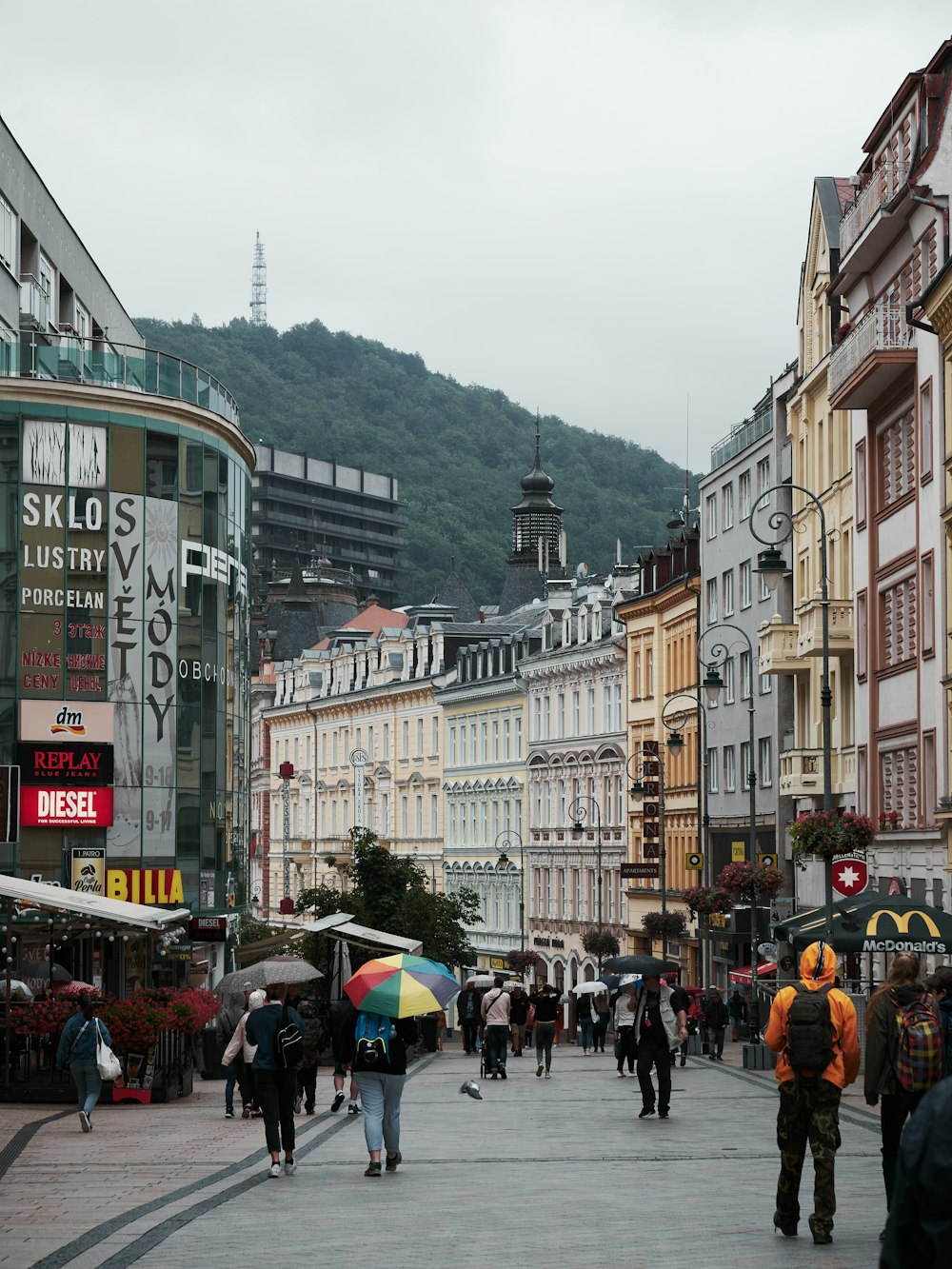 people walking in a city