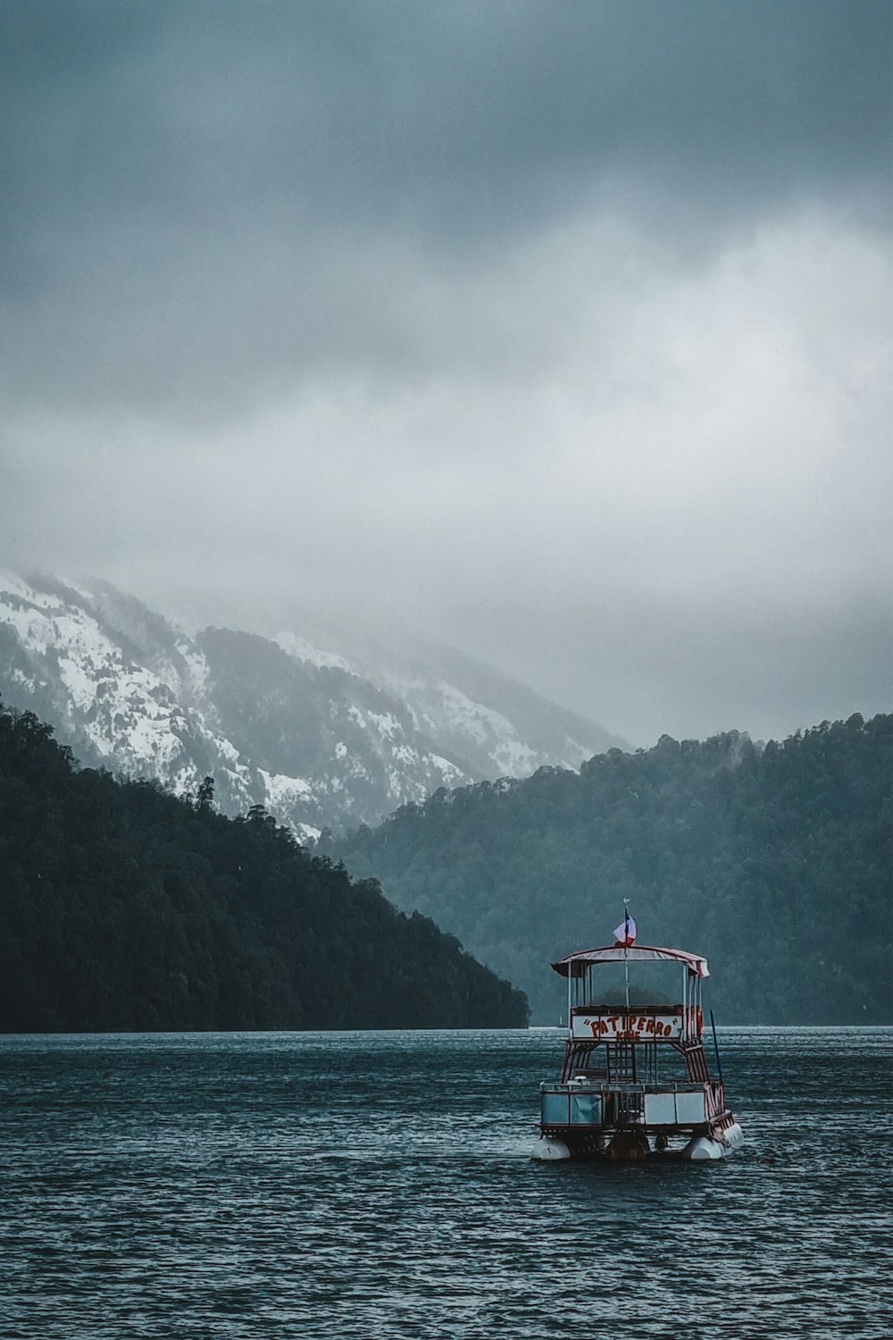 a boat sailing in the water