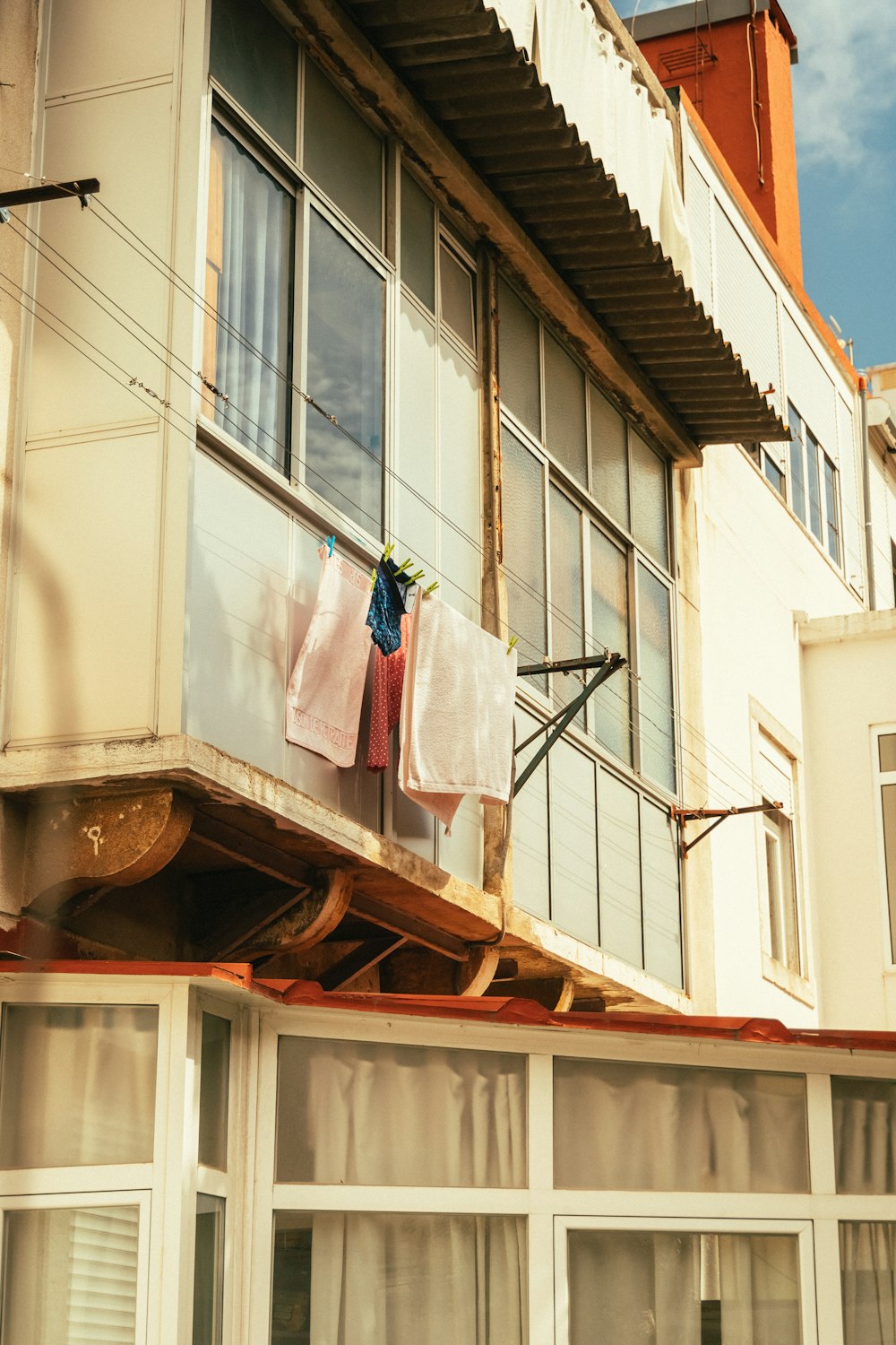 clothes on a building