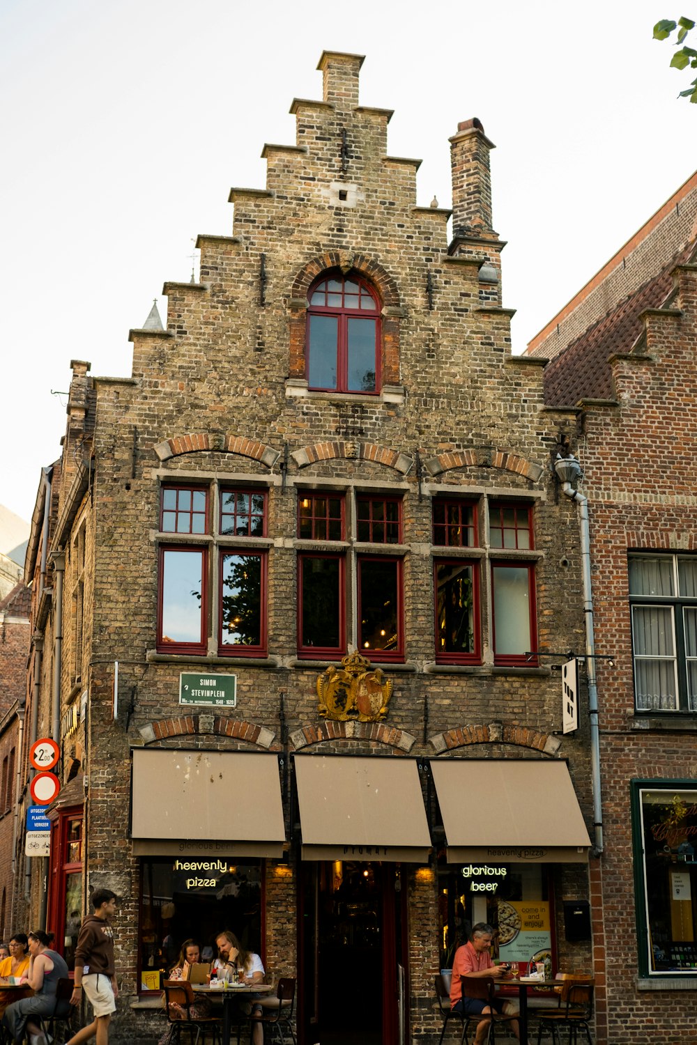 a building with a restaurant