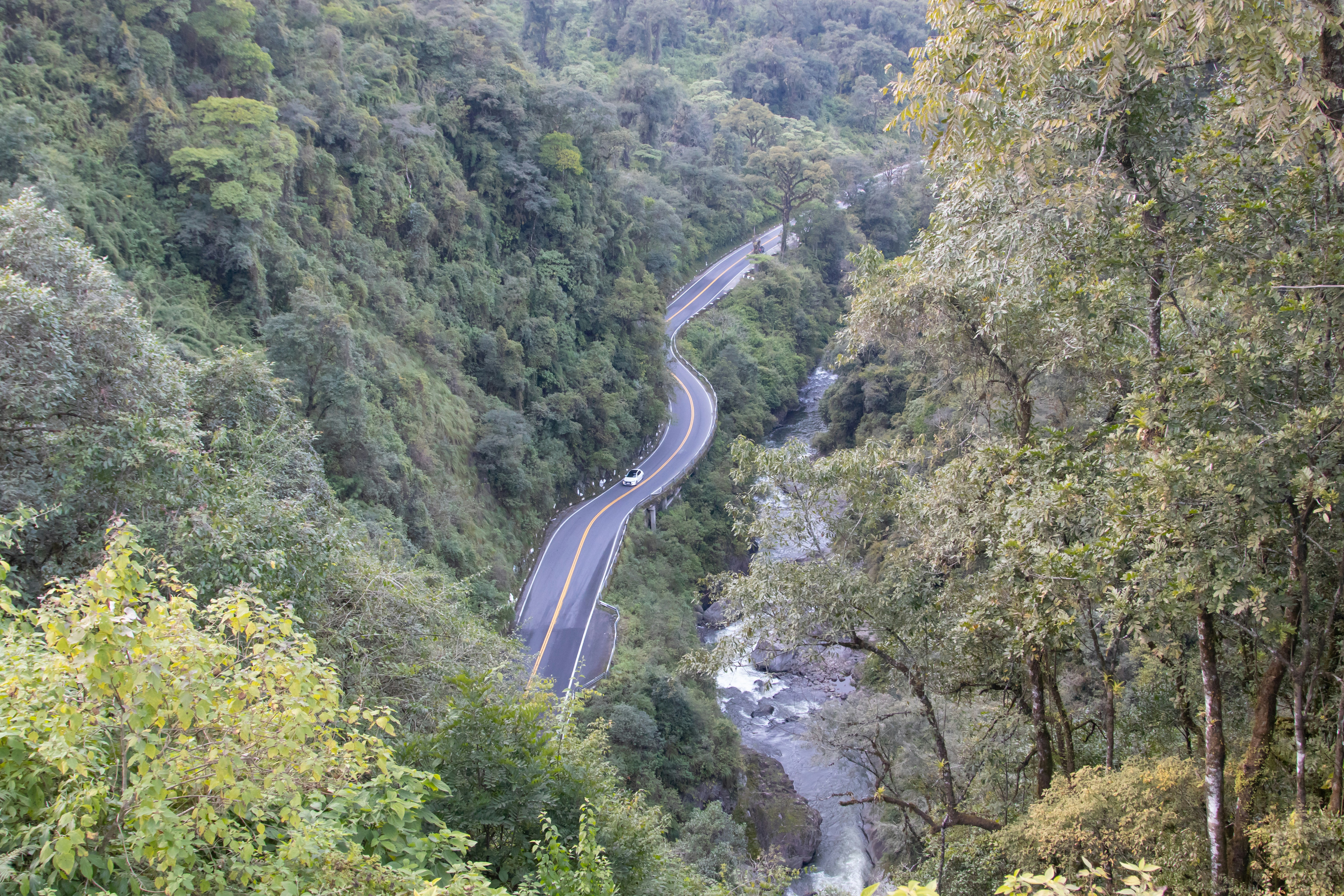 a river with a waterfall