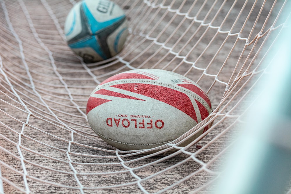 a ball on a net