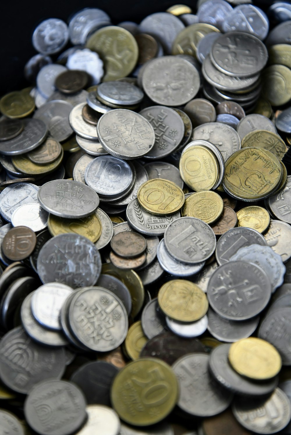 a pile of coins