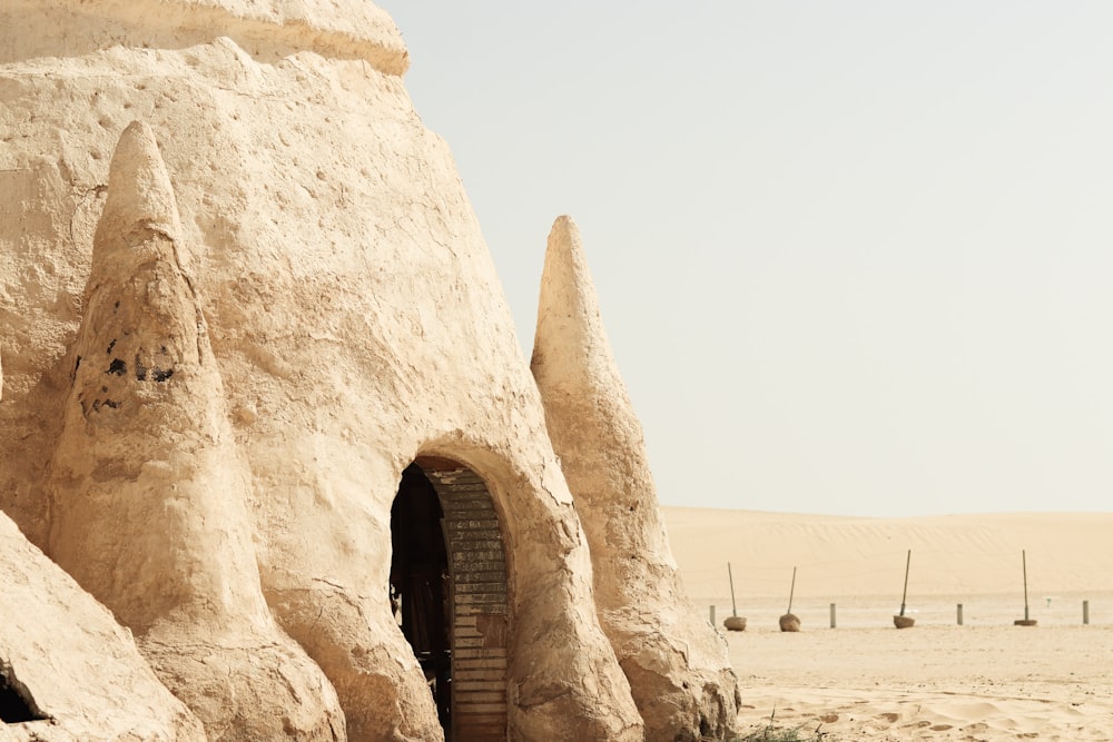 a large rock arch