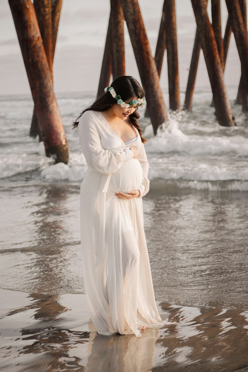 a person in a white dress